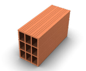 Medidas: 12 x 18 x 33. Peso por unidad: 4,500 kg. Cantidad de ladrillos por m²: 15 unidades. Cantidad de ladrillos por pallet: 144 unidades. Peso por pallet: 645 kg.